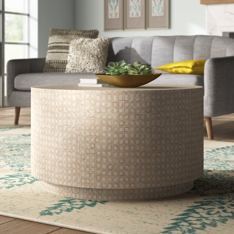 Drum coffee deals table wayfair